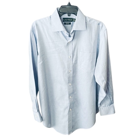 Lauren Ralph Lauren Classic Fit Non Iron men’s button shirt 16 32-33 light blue - Picture 1 of 8